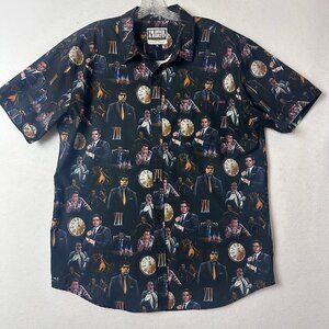 RSVLTS THE OFFICE THREAT LEVEL MIDNIGHT SHIRT MICHAEL JIM DWIGHT KUNU MENS XL‎